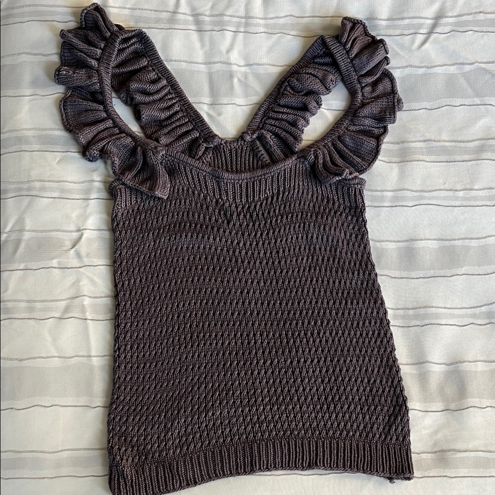Ruffled Knit handmade blouse